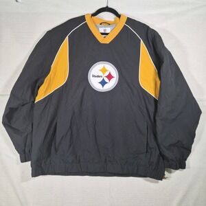 Pittsburgh Steelers NFL Team Apparel Pullover Jacket Men's XL Black Gold